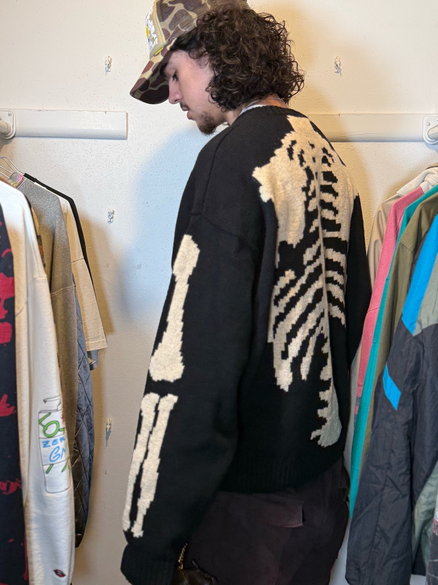 Image of Kapital 5G Wool Bone Crew Sweater