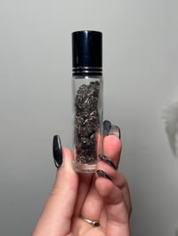 Image 1 of SMOKEY QUARTZ FILLED ESSENTIAL OIL ROLLER BOTTLES