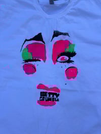 Image 2 of Grumble Face on White with UV active fluro paint 2XL