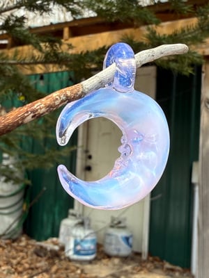 Image of Lucid Moon Face Pendant Necklace