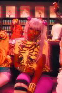 Image 1 of 0FD YELLOW AIRBRUSH FACE TEE 