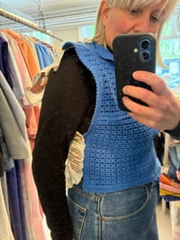 Image 4 of Daisy top, blue (one size)