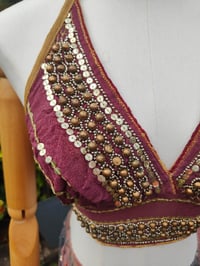 Image 6 of Bralette halter neck top -rust nude 6-14
