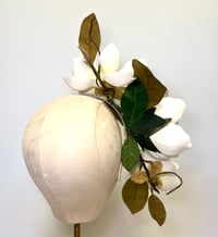 Image 4 of White magnolias headpiece. SOLD