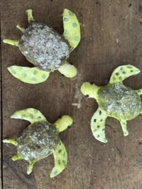 Image 1 of Spun Cotton Green Sea Turtle Ornaments