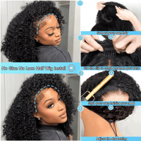 Image 4 of  Curly Headband 3 IN 1 Half Wig With Drawstring 