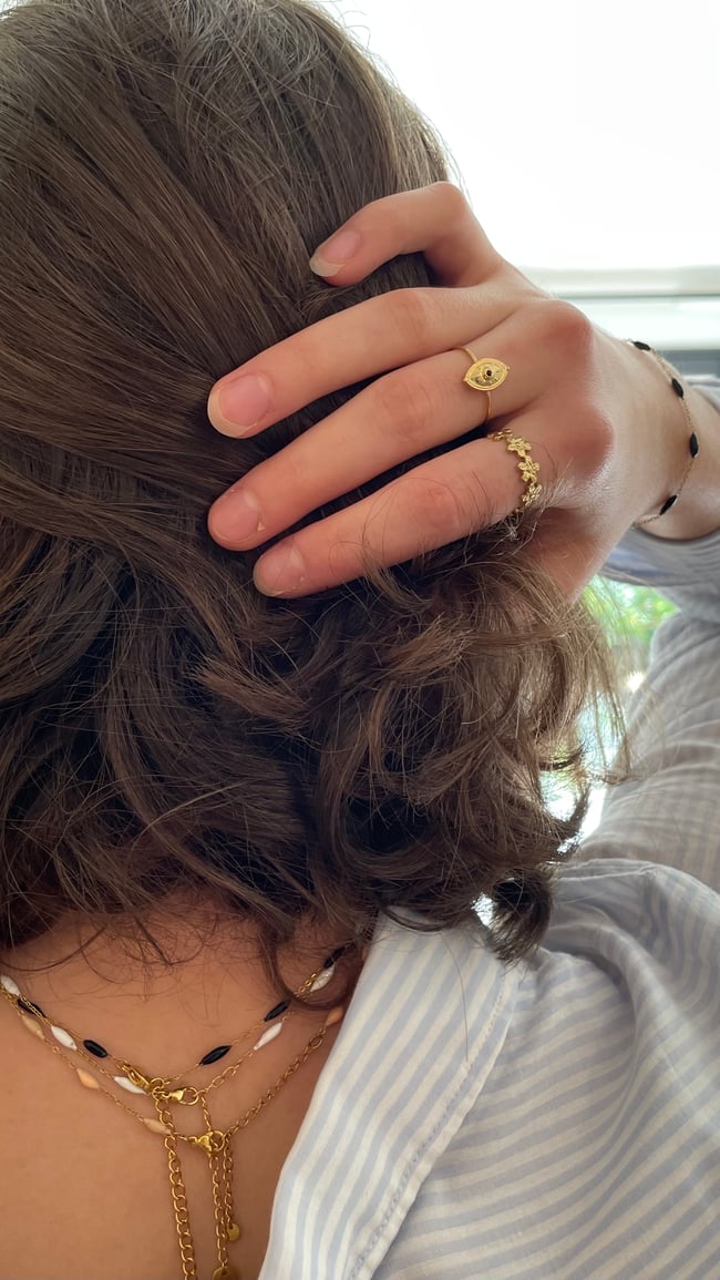 IRIS | Collier chaine acier inoxydable & résine