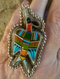 Image 1 of RESERVED Inlay water-bird ring 