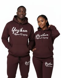 Image 3 of YAC  Maroon Signature Print  Pullover Jogger Suit