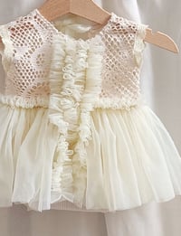 Image 2 of Baby girl photoshoot outfit | Mia | 0-3 months |cream