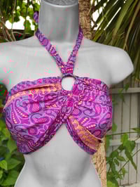Image 2 of MYLA tassel top pink purple dash of gold