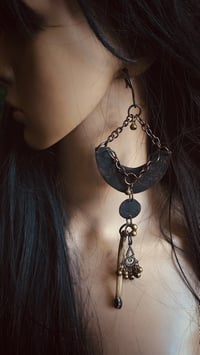Image 2 of Copper and bone earrings 