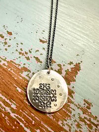 Image 18 of green sapphire pendant with handwritten quote