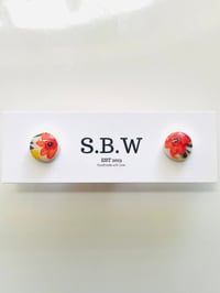 Orange Circle Studs