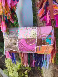 Image 9 of FRILL body cross Sari bag with ruffle -large detachable strap- Protection Eye 2