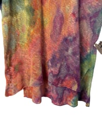 Image 10 of ♻️ UPCYCLED XS/S Cotton Blend Spring Sweater in Bright Overdye Ice Dye