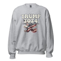 Image 4 of Trump 2024 MAGA Distressed Unisex Sweatshirt from PatriotsCo.com