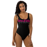 Image 2 of Black-n-Pink Breast Cancer Awareness One-Piece Swimsuit