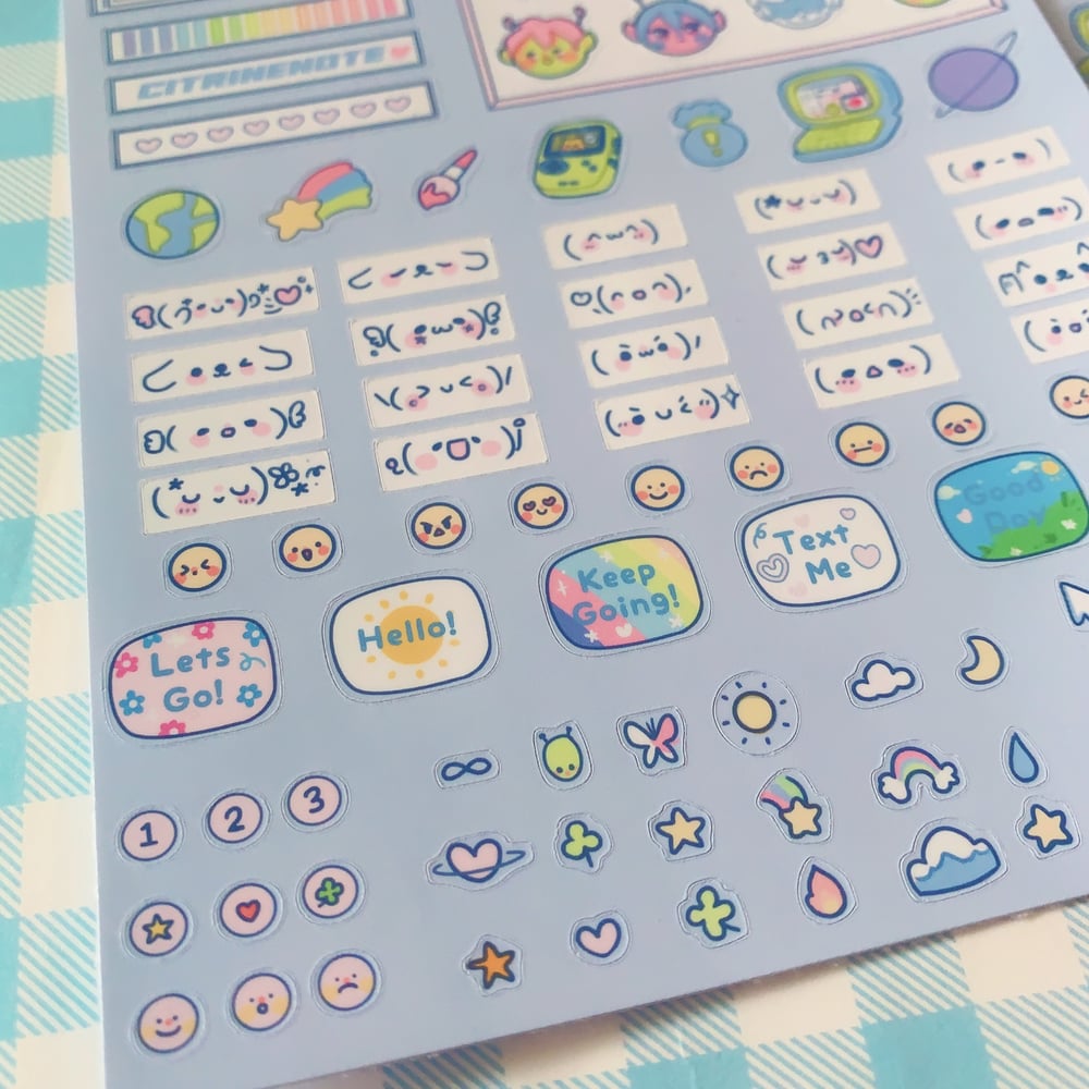 100+ Webcore Galaxy Deco Sticker Collection | Citrine Note