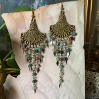Image 3 of INDIAN AGATE CHANDELIER EARRINGS 