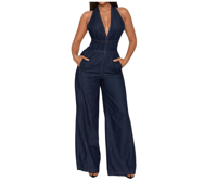 Image 1 of  Midnight Muse Denim Jumpsuit