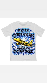 RIP Spirit Airlines Nonstop To Paradise Memorial Airbrush Tee