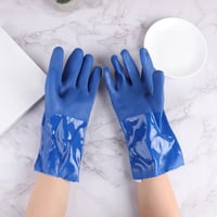 Image 6 of Oil & Acid Resistant Blue Lining Industrial Safety Gloves