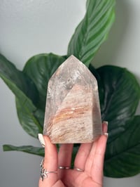 Image 1 of XL PINK THOUSAND LAYER GARDEN QUARTZ TOWER -BRAZIL- B