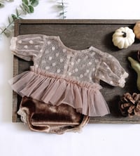 Image 3 of Newborn photo session body-dress| Bessie | brown