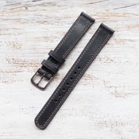 Image 3 of Rounded Tip Saddle Calf - Charcoal