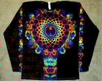 Image 1 of Large  longsleeve UV blacked out mandala Kenny combo
