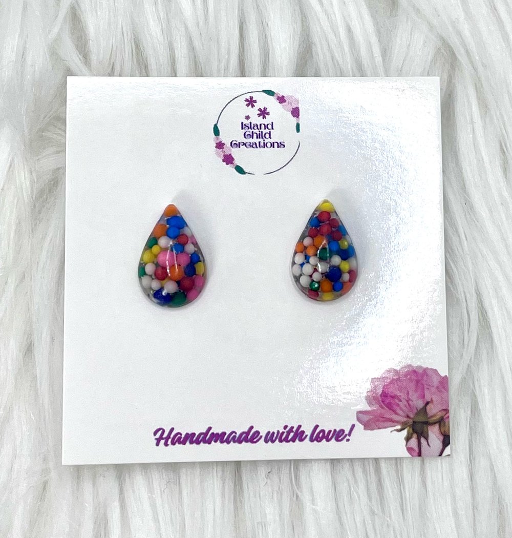 Image of CANDY TEARDROP STUDS 