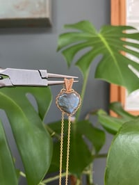 Image 5 of Gold Labradorite Heart Crystal Necklace