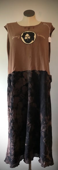 Image 1 of Upcycled “Jerry Garcia” maxi dress (hand dyed)