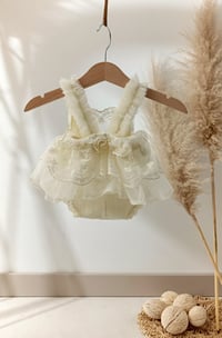 Image 3 of Newborn Body Dress Photo Prop – Elise (Lemon Cream)