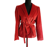 Image 1 of Vintage Velvet Luxe Wrap Jacket -  M/L