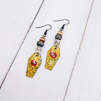 Image 2 of Vamp Lips + Coffin Earrings