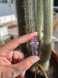 Image 1 of “purple lollipop” mushroom pendant