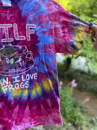 Image 3 of SMALL MILF Man I Love Frogs Tie Dye Shirt H22