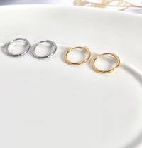 Image 2 of Hoop Huggie Earrings
