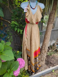 Image 13 of Bianca Frill maxi dress Red Brown