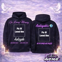 Image 1 of Custom Memorial Hoodie: Front & Back Design 