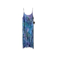Image 1 of XL Jersey Knit Long Sundress in Mermaid Watercolor Ice Dye
