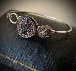 Image of "Dark Garden" Silver Button Bracelet