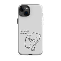 Image 4 of Tough Case for iPhone® Grey. too many thinking 