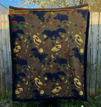 Image 1 of WOLVES AND THINGS FLEECE SHERPA SOFT BLANKET