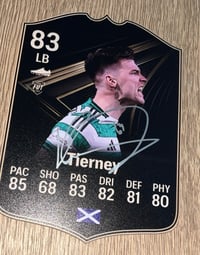 Signed Kieran Tierney FIFA Card