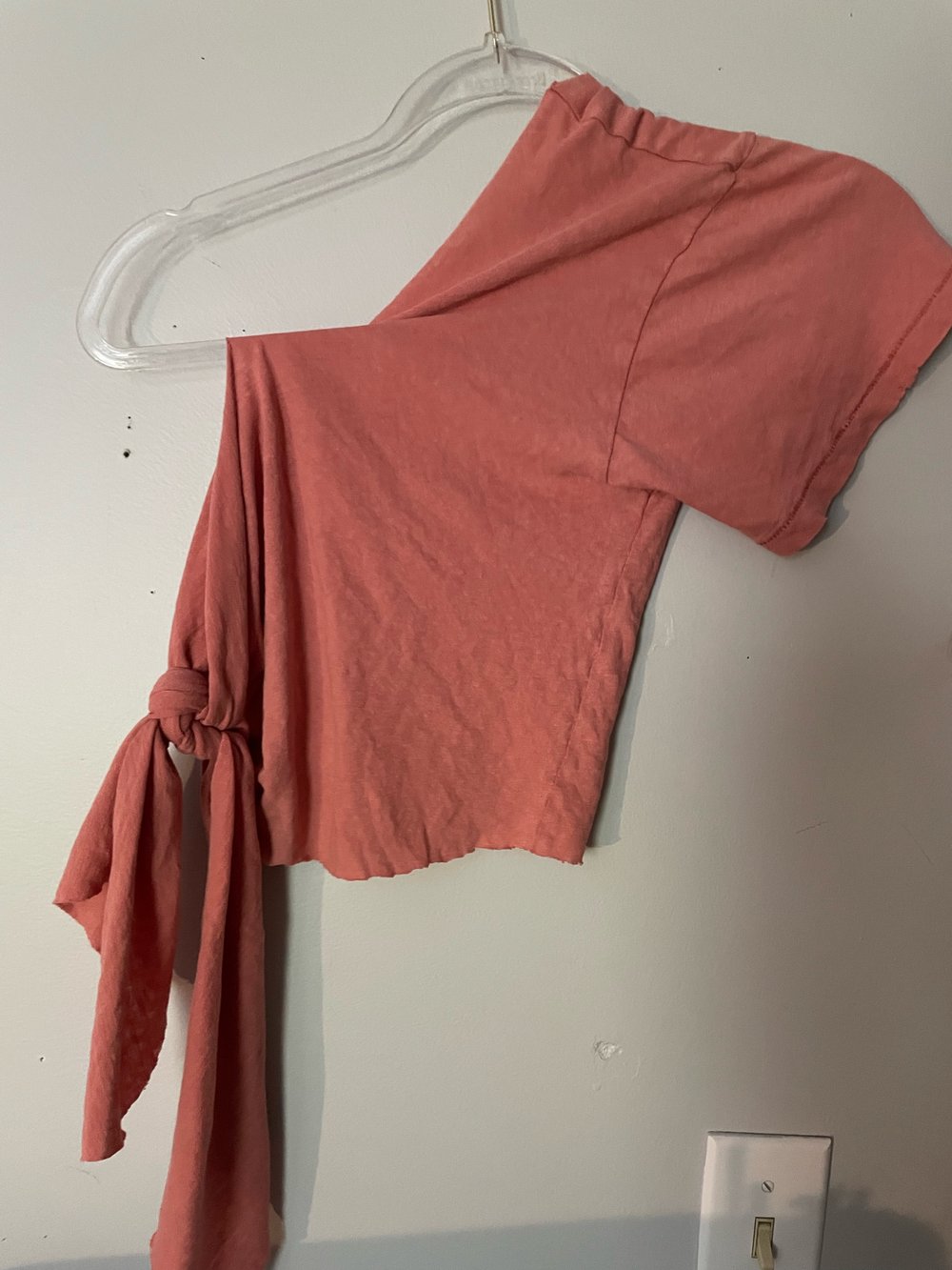 Image of Upcycled T-Shirt One Shoulder Top