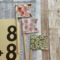 Image 2 of "Happy Friends" Fabric Flags Set Of 3