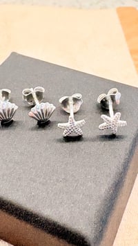 Image 1 of seashell studs